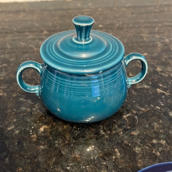 Fiesta Fiestaware Figure 8 Tray With Cream & Sugar Bowls set - Picture 9 of 12